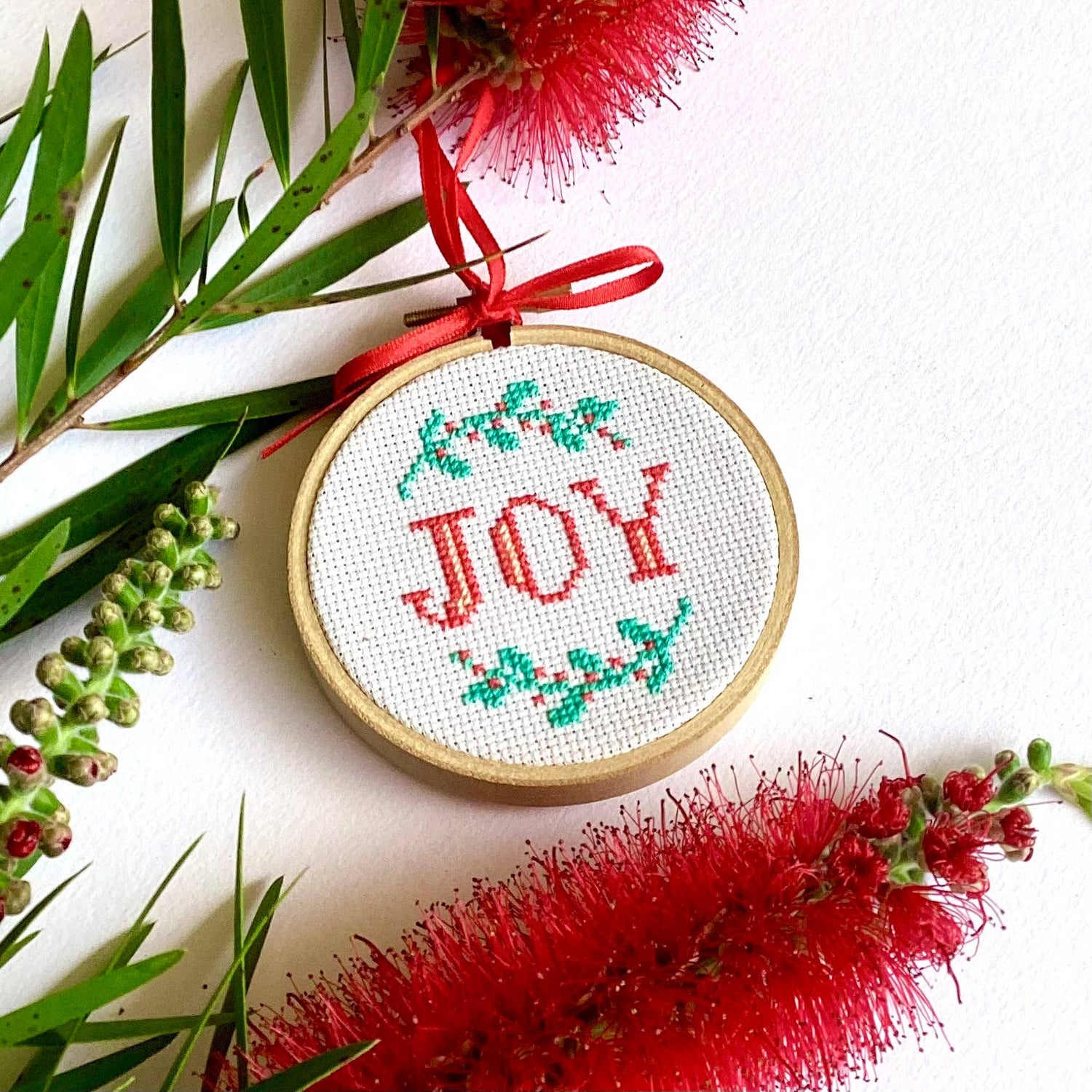 Joy Christmas Cross Stitch Kit - Craft Make Do