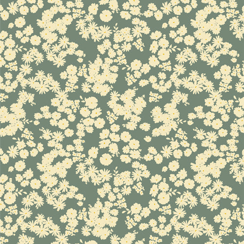 Smoky Blossoms Fir - A Year in Petals by Art Gallery Fabrics