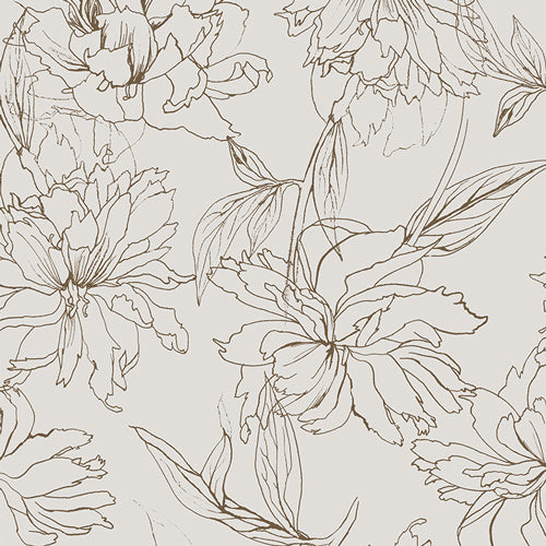 Fair Peonies Traced - Decadence by Art Gallery Fabrics