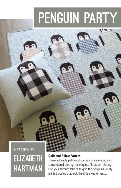 Penguin Party Quilt Pattern - Elizabeth Hartman