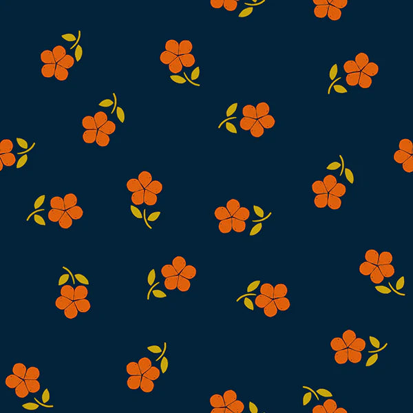 Petal in Navy - Sugar Maple by Ruby Star Society