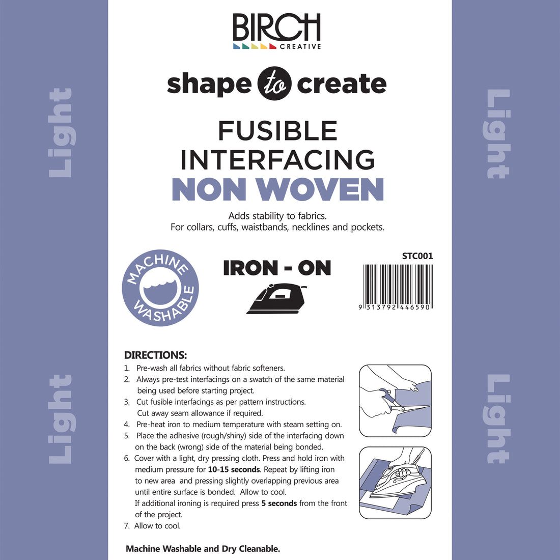 Shape to Create Non-Woven Iron-On Interfacing - Light Weight