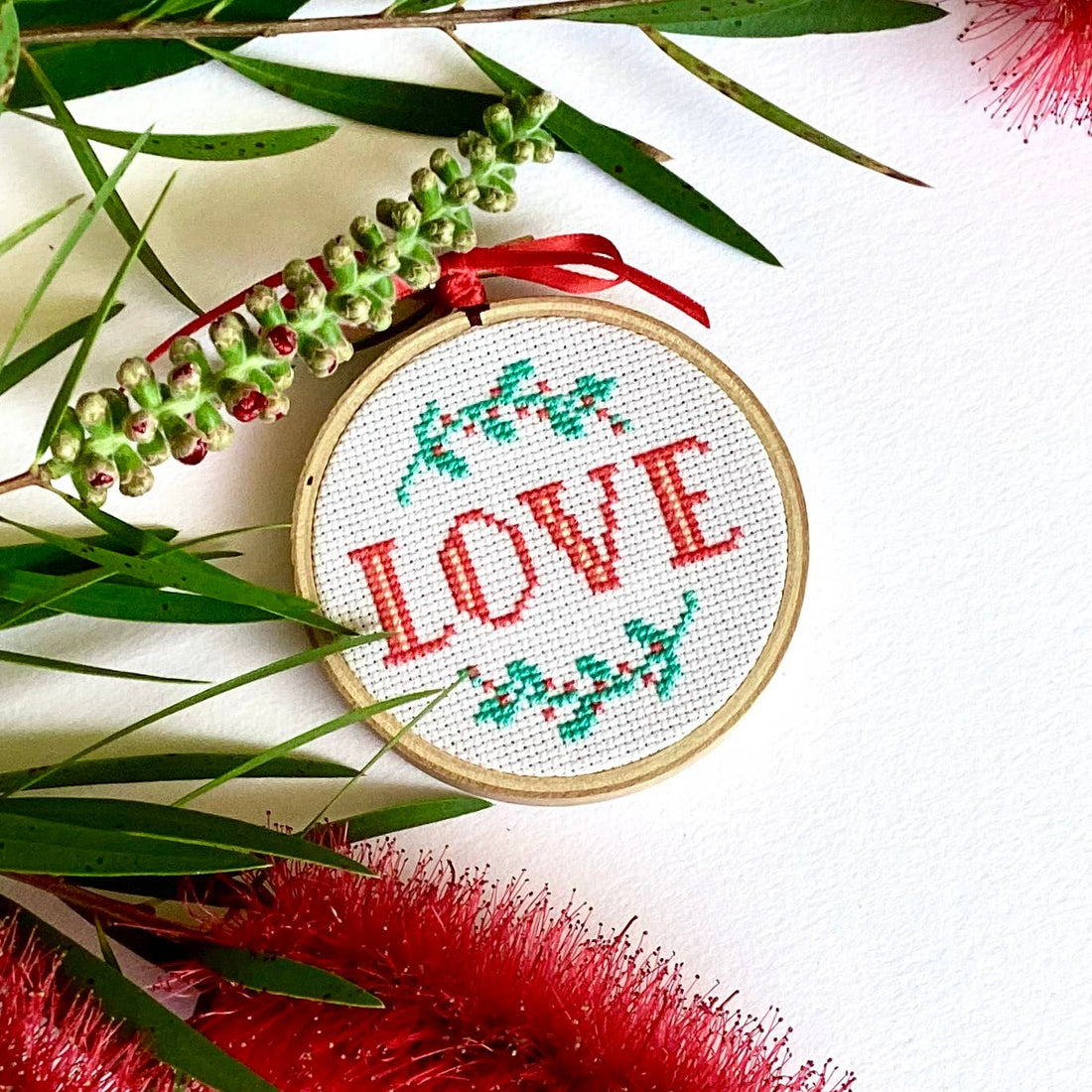 Love Christmas Cross Stitch Kit - Craft Make Do