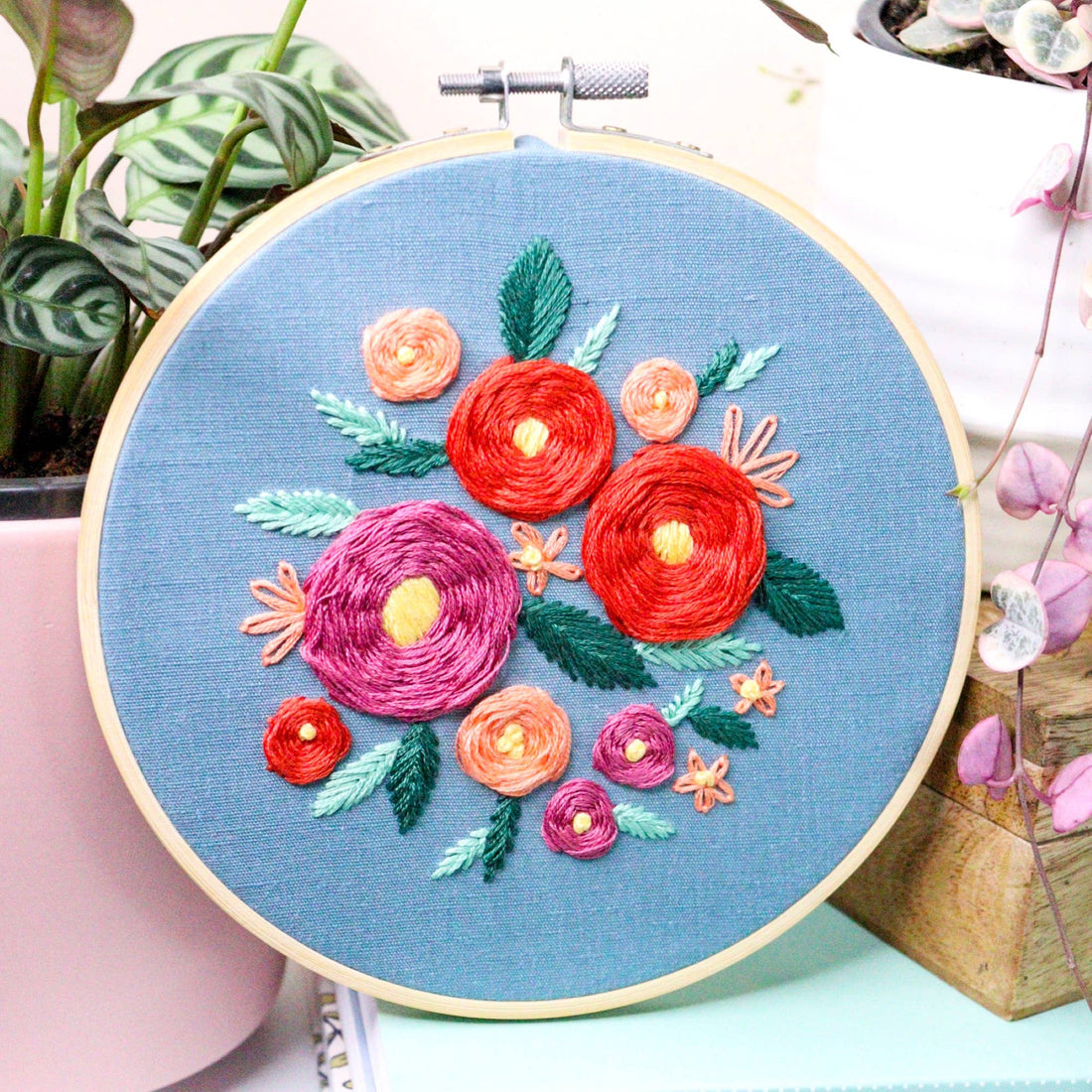 Rose Garden Embroidery Kit - Craft Make Do