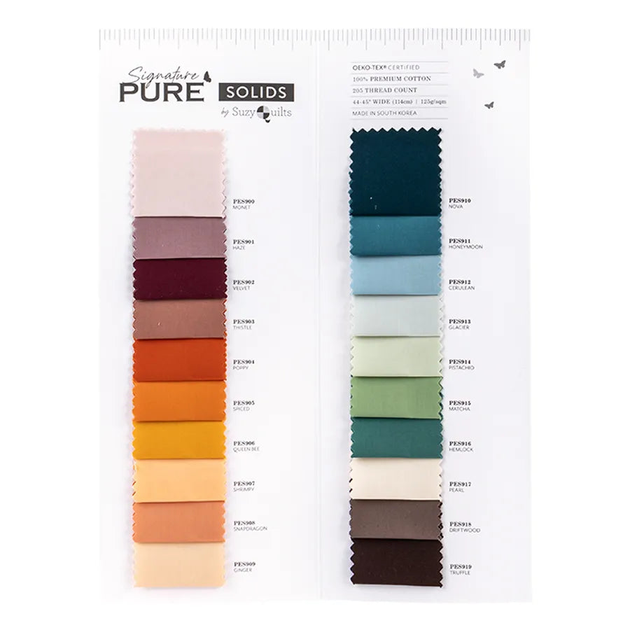 Signature Pure Solids Mini Colour Card - Art Gallery Fabrics